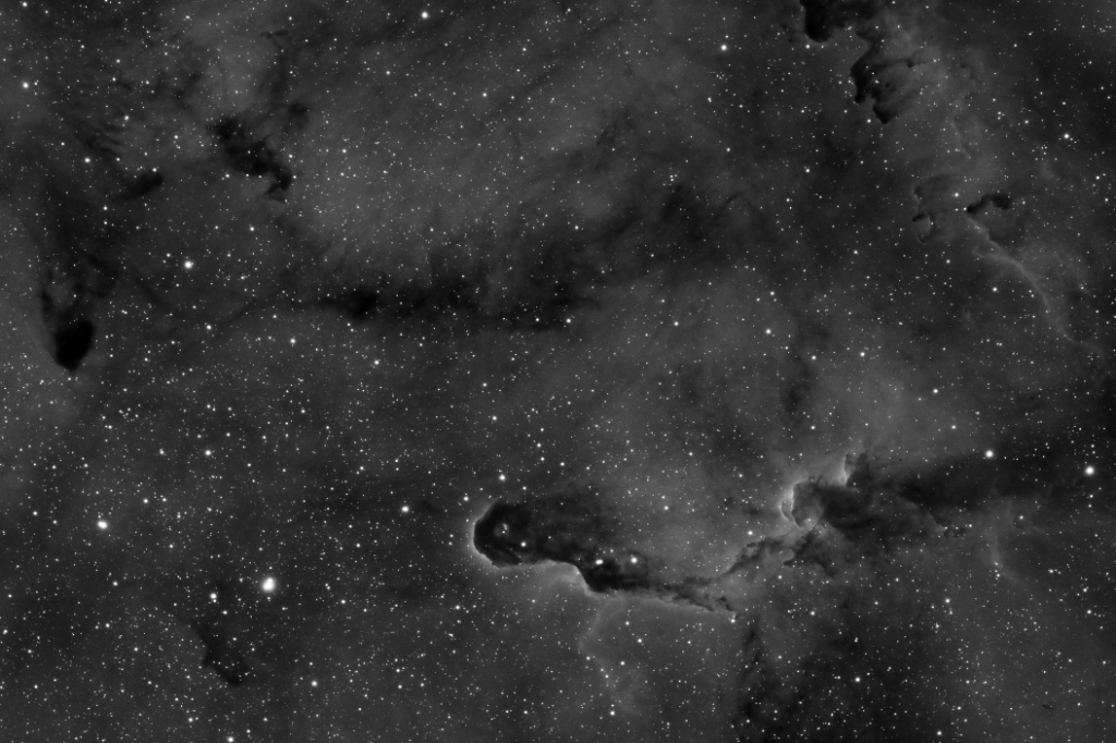 Hydrogen of the Elephant trunk nebula